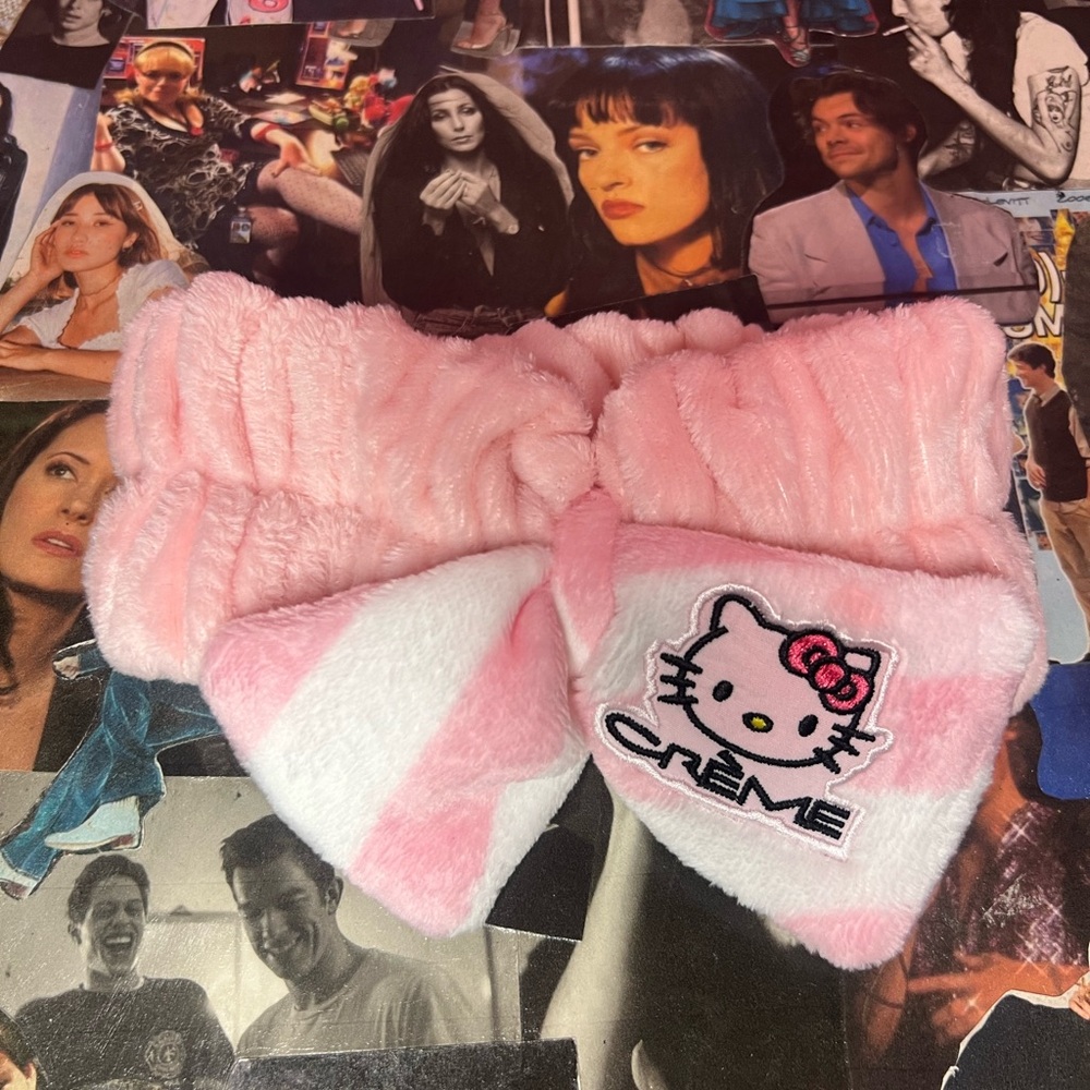 Hello Kitty Pink and White Plush Headband